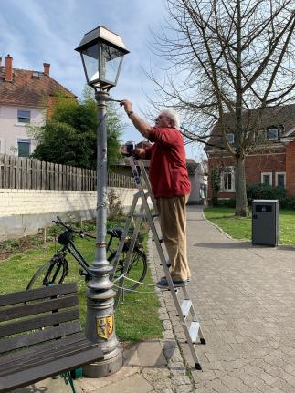 Hans Jäger bei der Arbeit