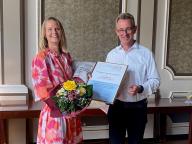 Weltmeisterin Lisa Rauch und Bürgermeister Christian Schönung