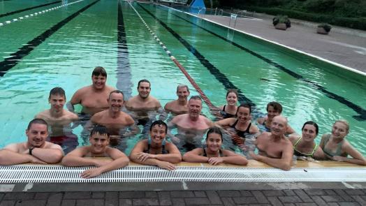 Gruppenbild beim Abschwimmen