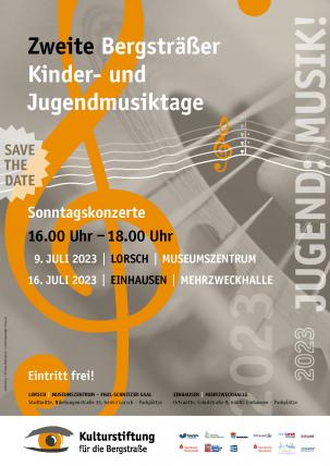 Plakat: Die Zweiten Bergsträßer Kinder- und Jugendmusiktage