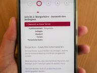 HandyScreenshot zum Terminbuchen