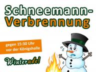 Plakat Schneemannverbrennung