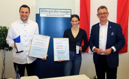 Bilder der letztjährigen Sportlerehrung mit Lena Sonnabend und Nico Zschuppe