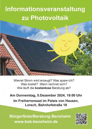 Informationsveranstaltung zu Photovoltaik