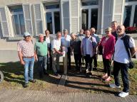 Das Bild zeigt die Mitglieder des Magistrats der Stadt Lorsch, sowie Armin Kromer – Geschäftsführer und Direktor des WBVRO (3. von links) und Markus Becker – Wassermeister WBVRO (2. von rechts) 