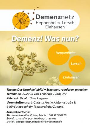 Flyer "Demenz - Was nun"