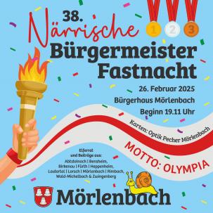 Plakat Bürgermeister Fastnacht in Mörlenbach