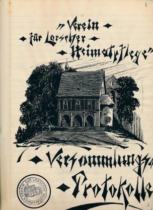 Tuschezeichnung Vereinsbuch