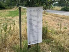 Gedicht Plakat entlang der Kulturachse