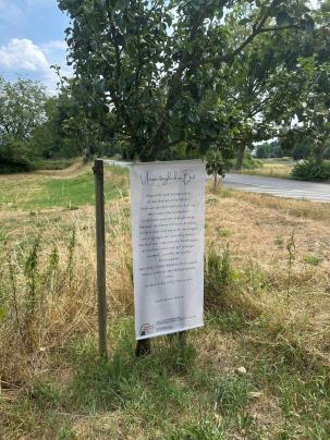 Gedicht Plakat entlang der Kulturachse