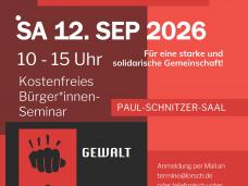 Plakat zur Veranstaltung „Gewalt-Sehen-Helfen“