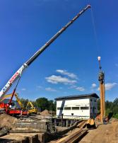 Proberammung mit Erschütterungsmessung