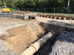 Sicherung des Kanals aus der Lagerhausstraße