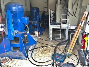 Bauvorbereitende EMSR-Arbeiten im alten Pumpwerk