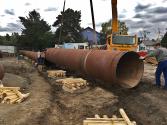 Rohrverlegung für die bauzeitliche Regenwasserumleitung
