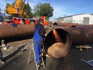 Rohrzuschnitt mit Schneidbrennroboter