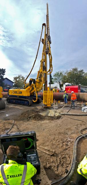 Akustisch Reichweitenmessung des Probedüskörpers