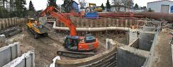 Aushub für das neue Pumpwerk