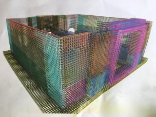 Der 3D-Plan zeigt die Komplexe Bewehrungsfuehrung im Entlastungsbauwerk