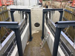 Hubwehranlagen vorbereitet für den Verguss