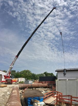 Einhub der Rohrschachtpumpen