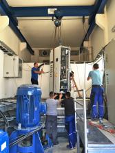 Einhub des ersten Schaltschrankes der neuen Schaltanlage