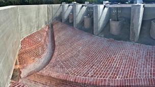 Auslaufbauwerk der Rohrschachtpumpen