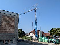 Baustelleneinrichtung Lager Kran