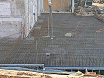 Ebene 1, Betonierarbeiten Bodenplatte Anbau