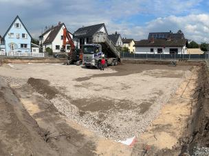 Arbeitsplanum für die Spundwandarbeiten