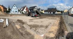 Arbeitsplanum für die Spundwandarbeiten