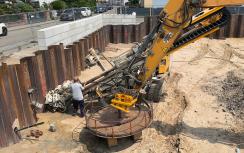 Einbau der Litzenanker mit Hilfe einer Einbautrommel