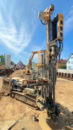 Mikropfahlherstellung mittels supensionsgestützter, unverrohrter Bohrung mit Außenspülung