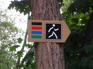 Laufstrecken Schild 1